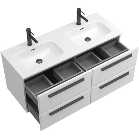 Тумба под раковину Cezares ECO-CER-N-1200-4C-SO-2-BL Bianco Lucido без ручек