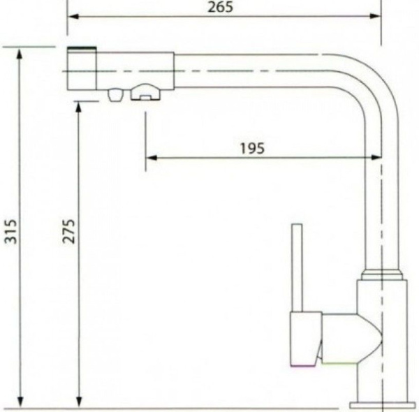 Смеситель для кухонной мойки  KAISER Teka (13044-5)