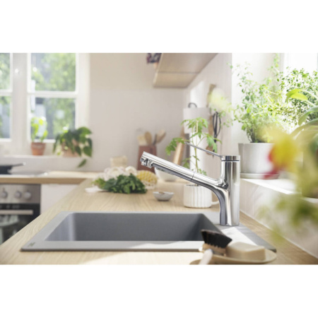 Смеситель для кухни Hansgrohe Zesis M33 sBox lite 74803000, хром