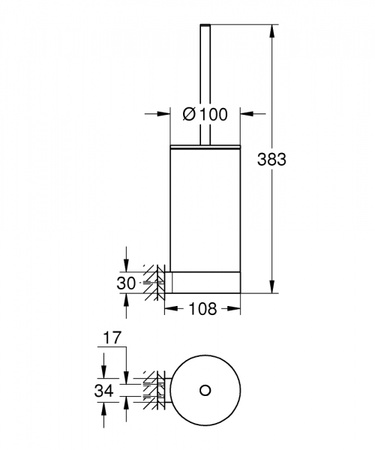 Туалетный ершик Grohe Selection 41076 GN0 (41076GN0) холодный рассвет матовый