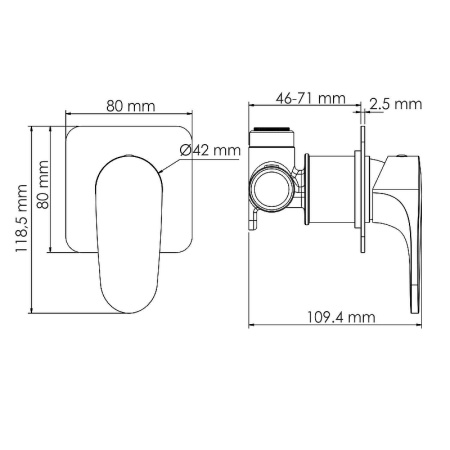 Смеситель для душа WasserKRAFT Neckar 2151
