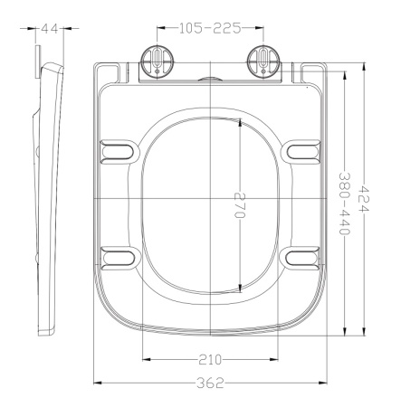 Крышка-сиденье Soft Close BelBagno AS2032SC