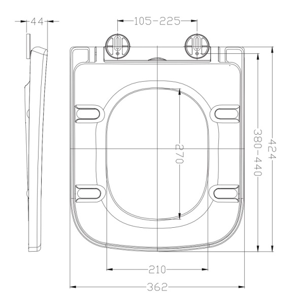 Крышка-сиденье Soft Close BelBagno AS2032SC Крышка-сиденье Soft Close BelBagno AS2032SC