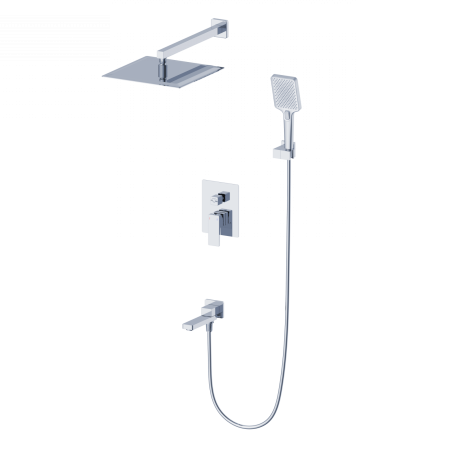 Душевая система встраиваемая WONZON & WOGHAND CUBE 2.0, хром WW-88087068-CR