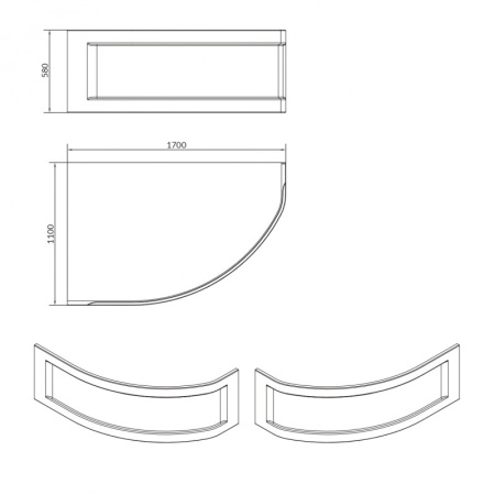 Панель для ванны фронтальная Cersanit KALIOPE 170 63364