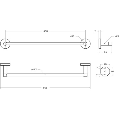 Полотенцедержатель CEZARES RELAX-TH-50-NOP