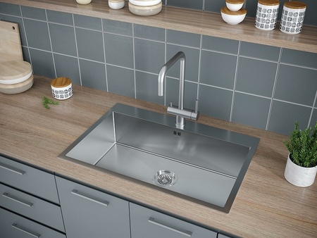 Кухонная мойка Paulmark  Vast PM217551-BS брашированная нерж. сталь