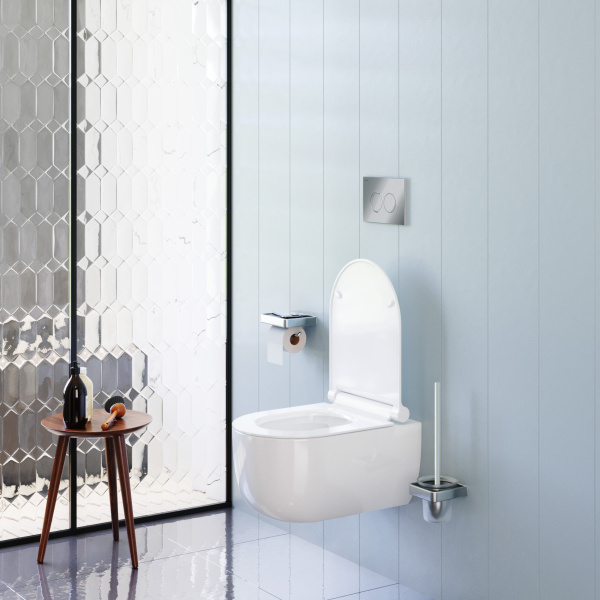 Подвесной унитаз безободковый с сиденьем микролифт Damixa Scandinavian Pure DX36C1701SC