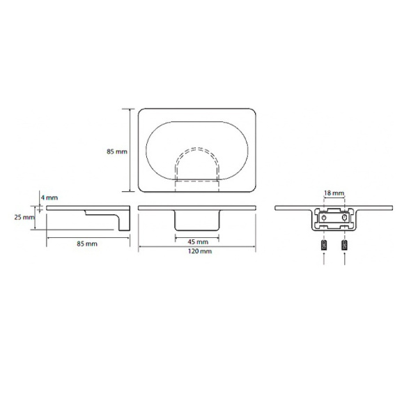 Металлическая мыльница Bemeta Organic 157108331