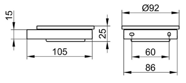 Мыльница Keuco Edition 90 Square 19155019000