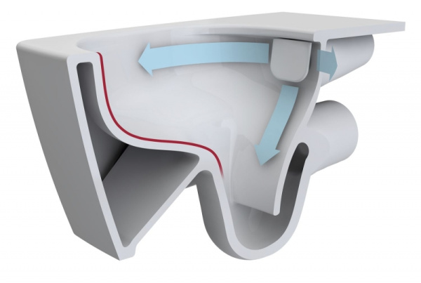 Подвесной безободковый унитаз с сиденьем микролифт и инсталяцией Vitra S50 9003B003-7201