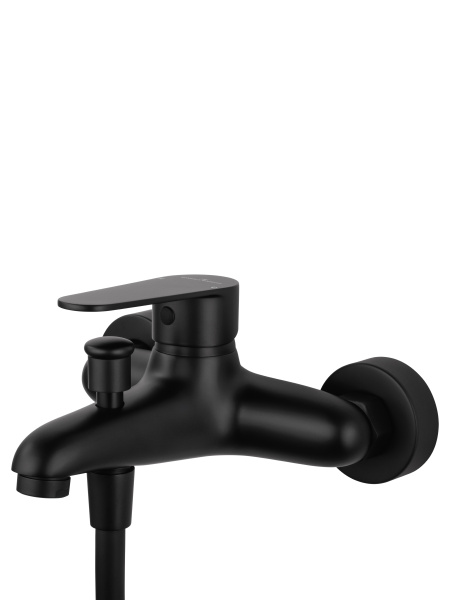 Смеситель для ванны с душевым гарнитуром WONZON & WOGHAND ALFA, черный матовый WW-AE3205-MB