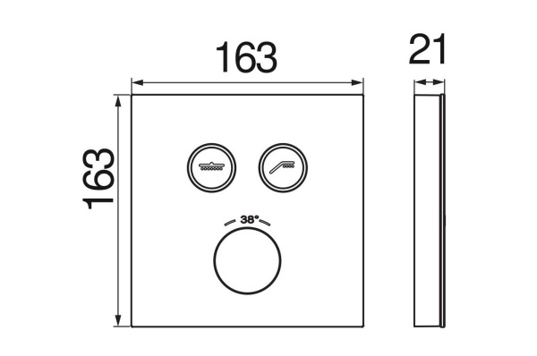Термостатический смеситель для душа Nobili OnOff WE00202/EWCR