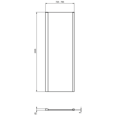 Реверсивная фиксированная панель 75 см Ideal Standard I.Life L, T4862EO