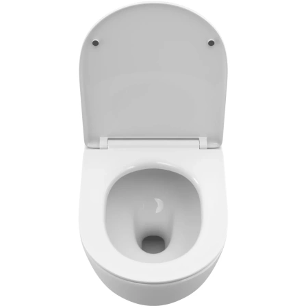 Унитаз подвесной BelBagno Uno BB5177CH-TOR/SC безободковый, торнадо, с сиденьем микролифт, белый