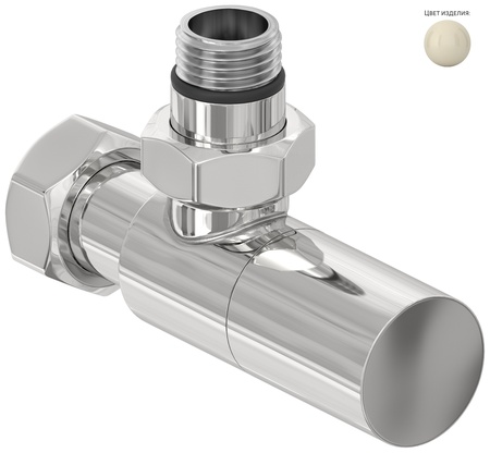 Вентиль Сунержа угловой цилиндр (G 1/2" НР х G 3/4" НГ) 1013-1400-1234 белый