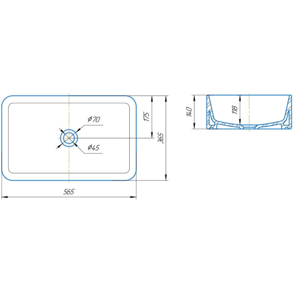 Раковина Jorno Олимпия 56 У18293