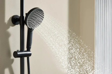 Душевая система с изливом Arrow AMG13SH848U2BC черный