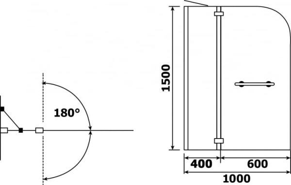 Шторка на ванну 100х150 RGW SC-19 01111910-11