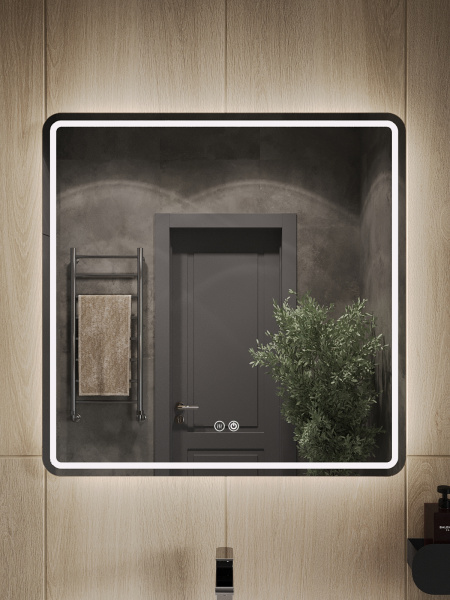 Зеркало с LED подсветкой  и антизапотеванием сенсорное Orange Nature ONP-80ZE