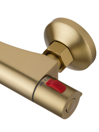 Смеситель для душа с термостатом WONZON & WOGHAND INN 5, брашированное золото WW-B2005-A-BG