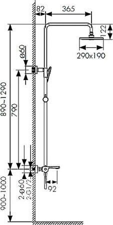 Душевая система с термостатом KAISER Elite (01182-2)