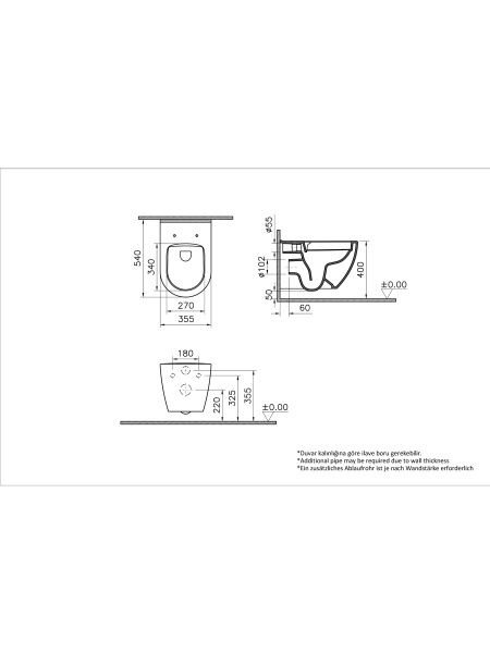 Инсталляция с унитазом Vitra L-Box Mia Round  9873B003-7205 без кнопки