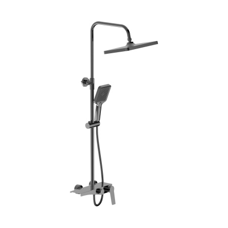 Душевая система с изливом Belz B24572-3, оружейная сталь