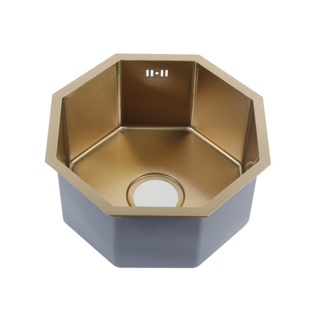 Кухонная мойка: (40х36х20) MELANA Octavia Profline D400G, золото