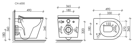 Подвесной унитаз Ceramica Nova Balearica Rimless CN6000 безободковый