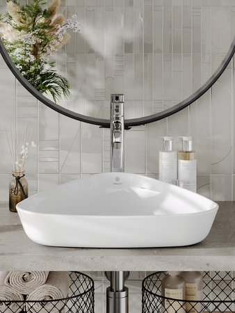 Раковина накладная (50х40,5) Orange  B07-500W белый глянец