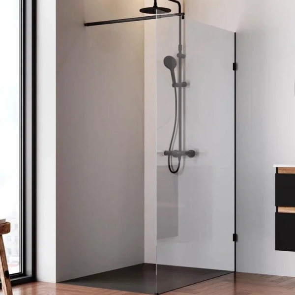 Душевая перегородка 120 см Am.Pm X-Joy W94WI-120-F1-BTE черный матовый