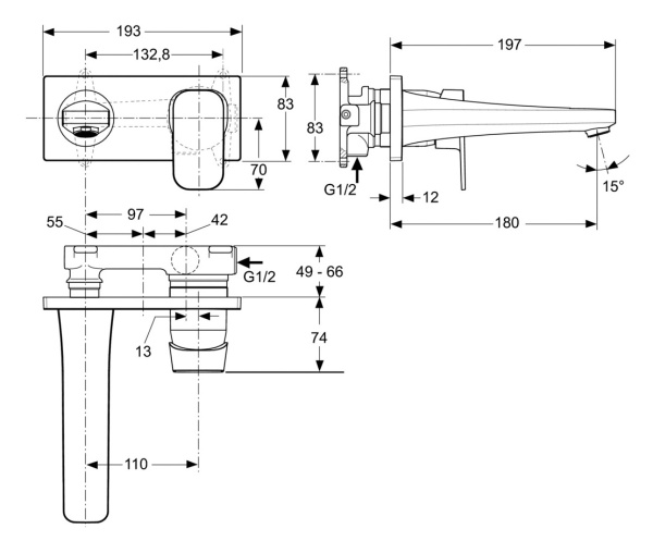 Смеситель для раковины Ideal Standard Tonic II A6334AA
