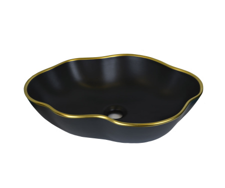 Накладная раковина (50х38) Bronze de Luxe черная  1395