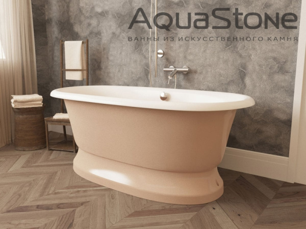 Ванна из искусственного камня на подиуме (180х90) AquaStone OLIVIA_POD Ванна из искусственного камня на подиуме (180х90) AquaStone OLIVIA_POD