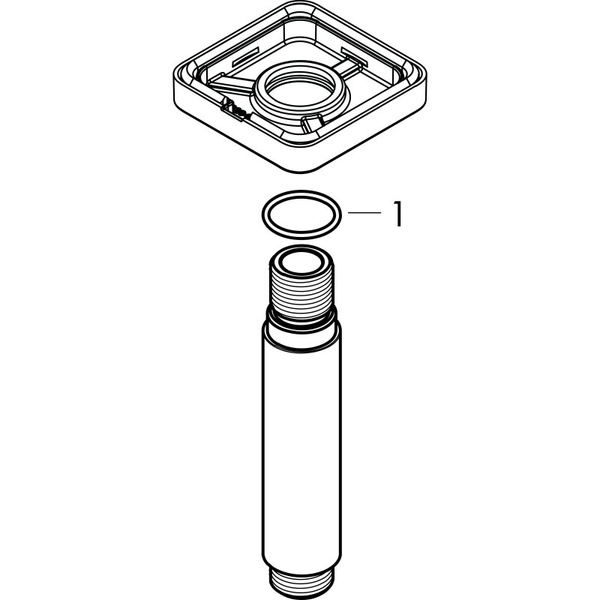 Потолочный кронштейн 300 мм Hansgrohe Vernis Shape 26407670 черный матовый