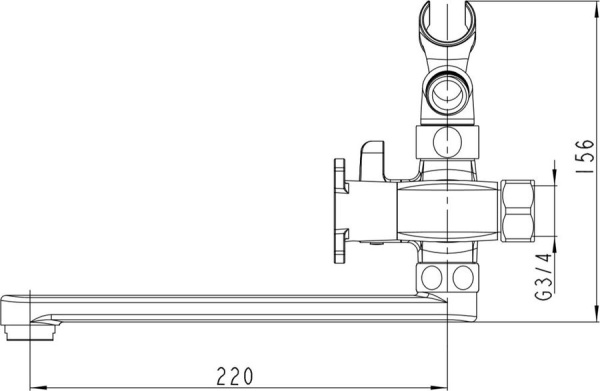 Смеситель для ванны с душем KAISER Cuatro (58022)