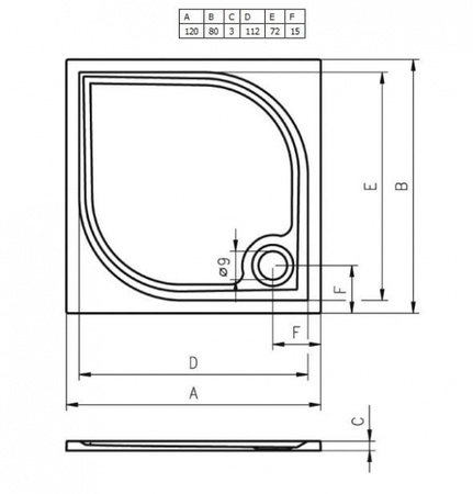 Душевой поддон RIHO KOLPING DB34 120x90 D004009005