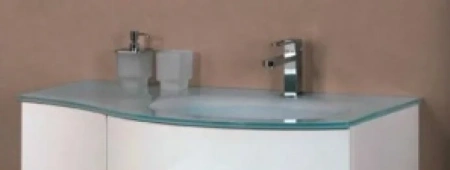 Стеклянная раковина правосторонняя Cezares 82408 Extra Bianco