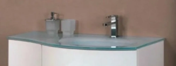 Стеклянная раковина правосторонняя Cezares 82408 Extra Bianco