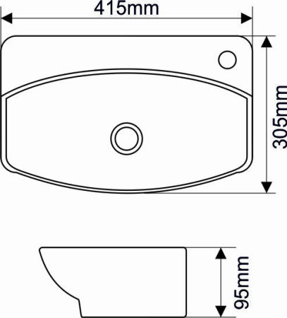 Раковина подвесная (41,5х30,5) Melana 78014-805