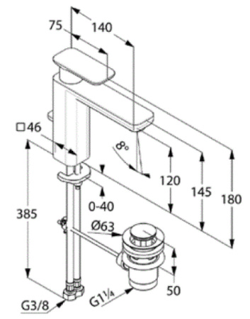 Смеситель для раковины Kludi E2 492950575