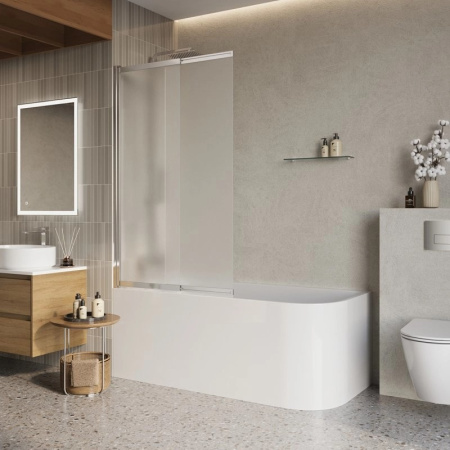 Душевая шторка BelBagno Luce LUCE-VF-11-90/145-P-Cr