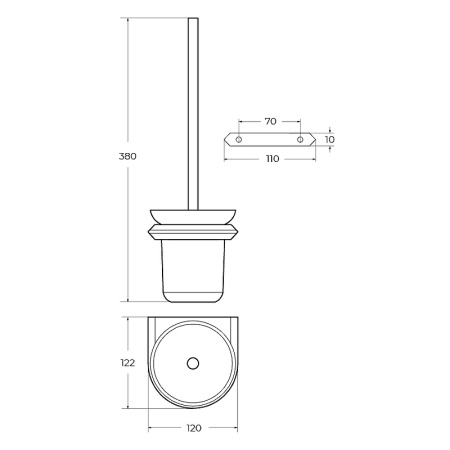 Ёршик для унитаза  CEZARES LINER-TBS-V-01