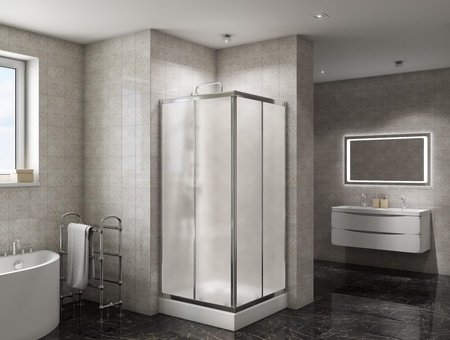 Душевой уголок (90х90) BelBagno DUE-A-2-90-P-Cr
