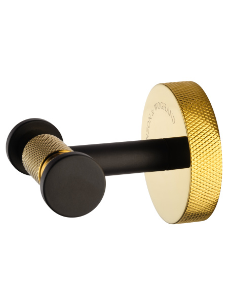 Двойной крючок для ванной WONZON & WOGHAND MAJESTIC, черный/золото WW-9225