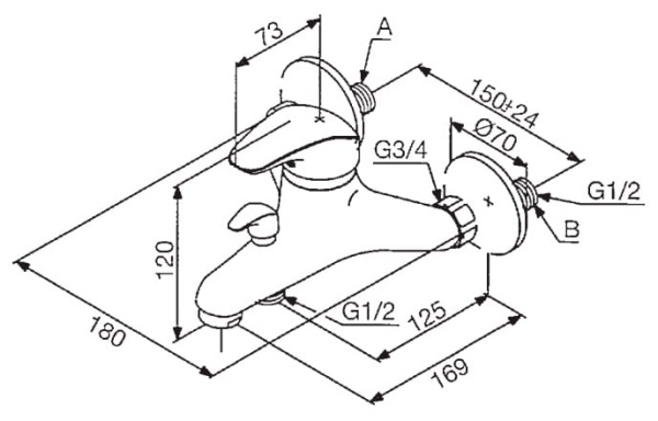 Комплект смесителей Damixa Space 409120038 Комплект смесителей Damixa Space 409120038