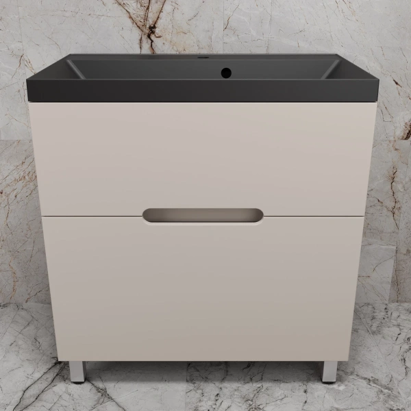 Тумба напольная без раковины 80 см Style Line Матис ЛС-00002437 кремовый матовый