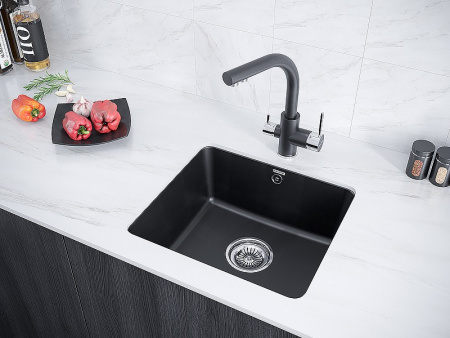 Кухонная мойка Paulmark  Unter 50 PM204543-BL черный