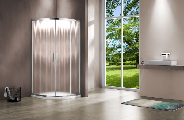 Душевой уголок Vincea  Garda VSQ-1G800CH (80х80) хром, стекло шиншилла